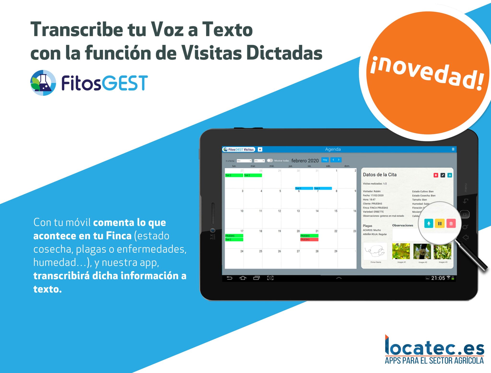 Noticia Visitas Dictadas