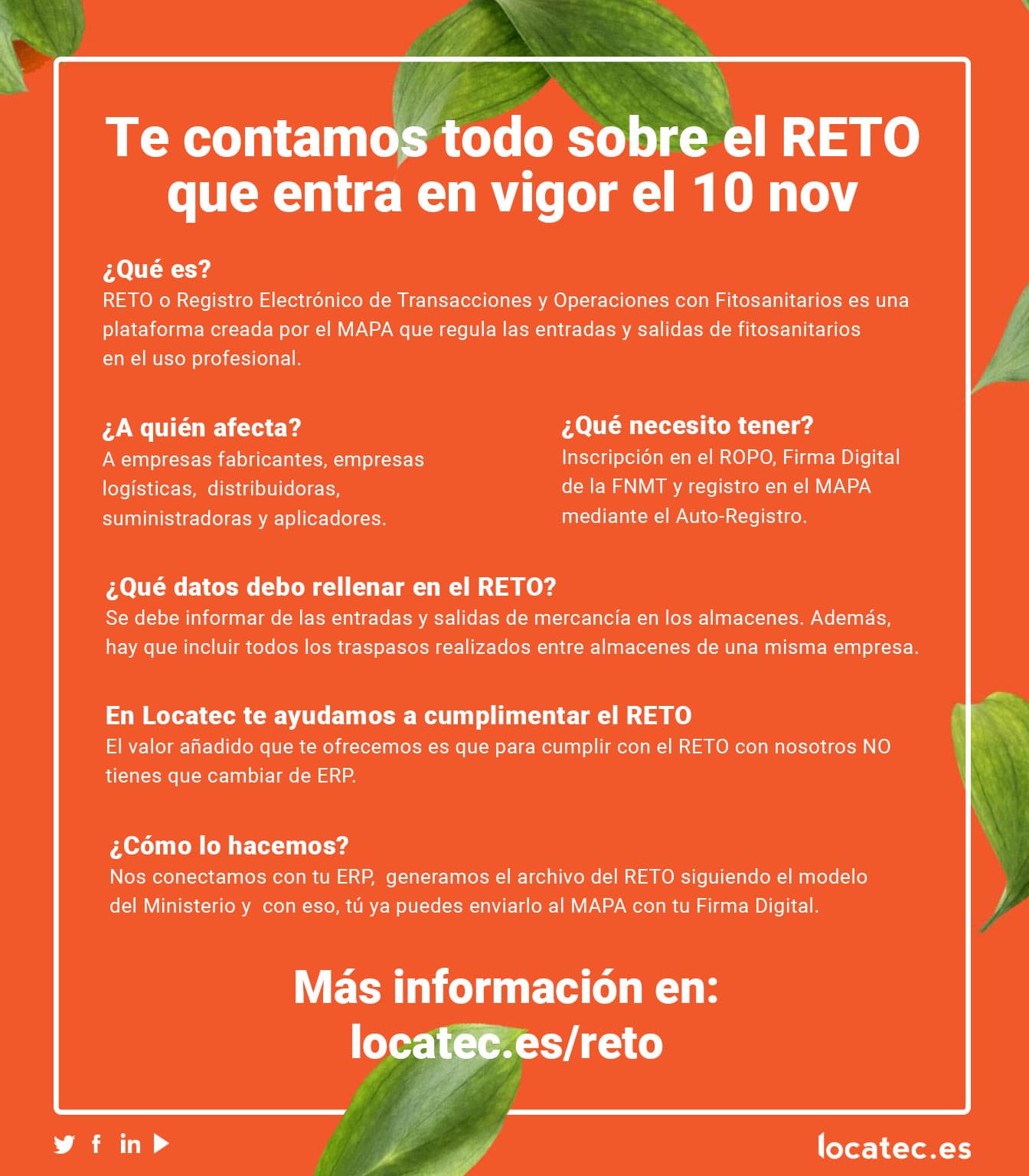 Infografía explicando la información más relevante sobre el RETO RETO post min