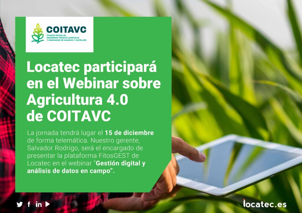 Locatec participará en el Webinar sobre Agricultura 4.0 de COITAVC noticia webinar coitavc min