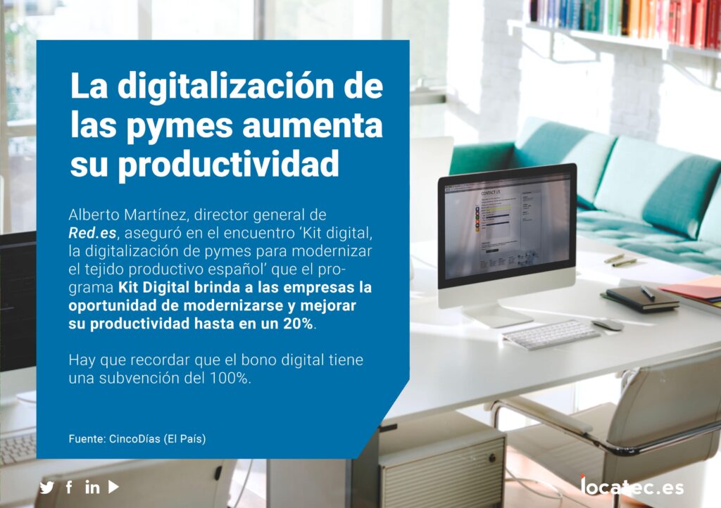 noticia espana kit digital productividad min La digitalización de las pymes aumenta su productividad